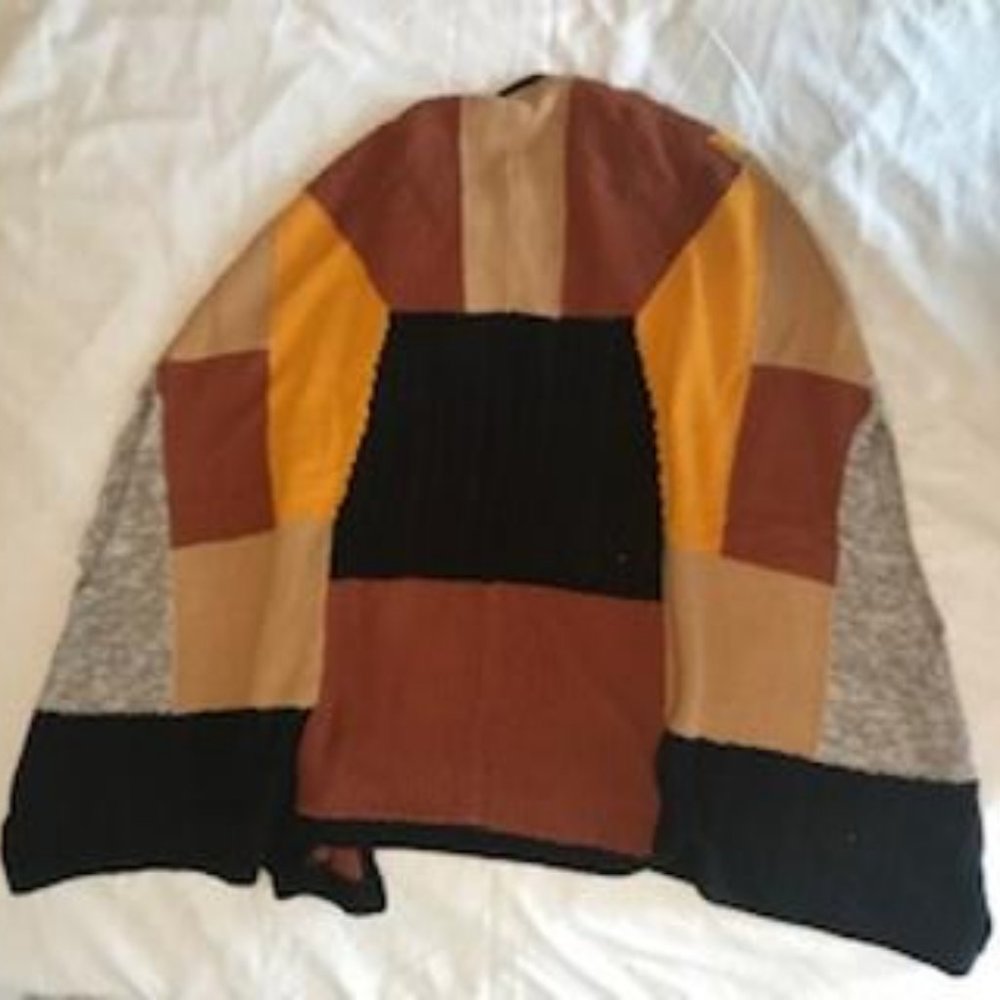 Euc Nordstrom Hinge Fall Colored Patchwork Knit C… - image 3